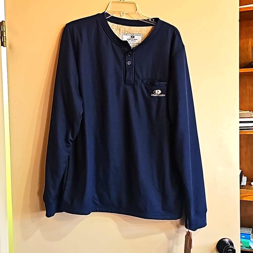 Mossy Oak blue pullover Men XL NWT